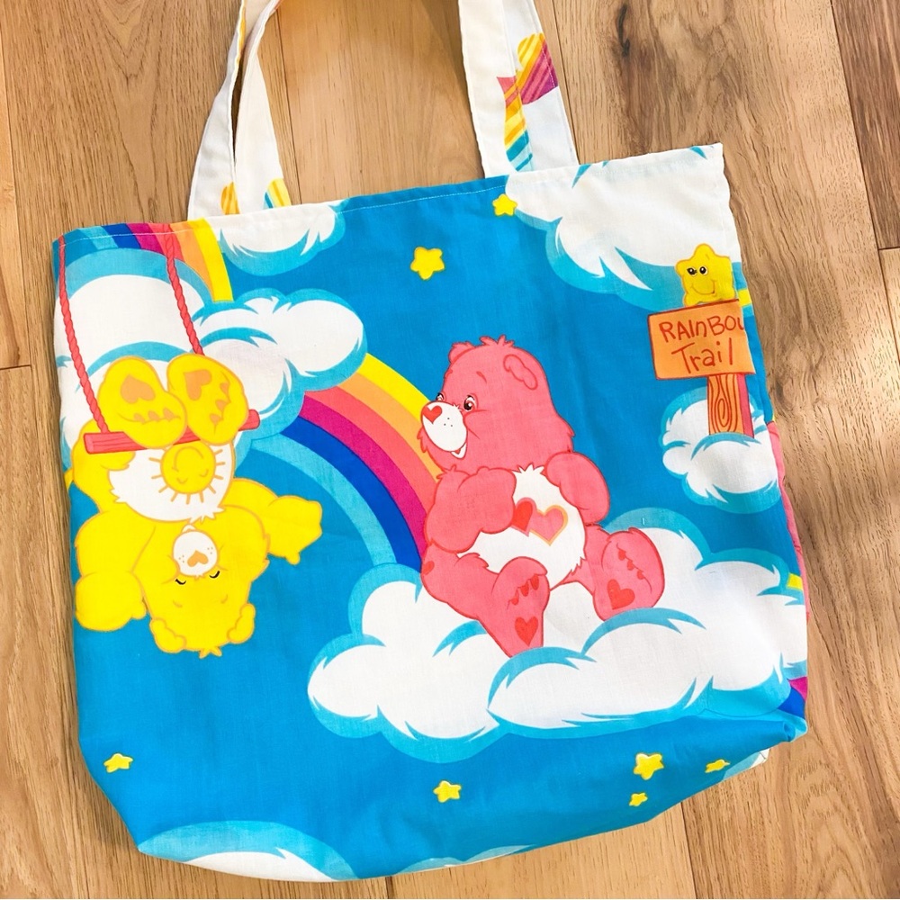 Vintage Care Bears Cute Tote Bag Large Size - Picture 4 of 5